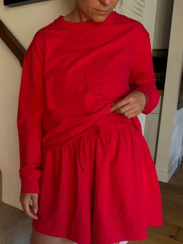 The Sunday Long Sleeve - Red made by Shelter