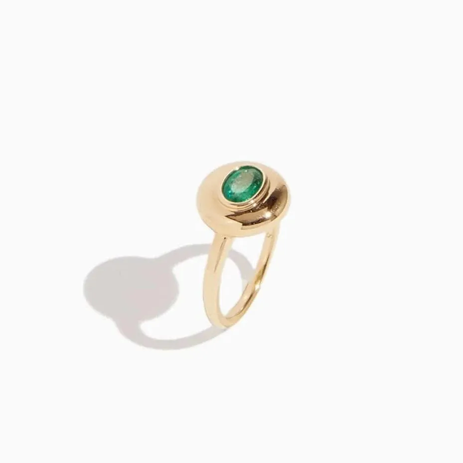 Evergreen Starburst Saucer Ring sold by Stoned Fine Jewelry product image thumbnail 4