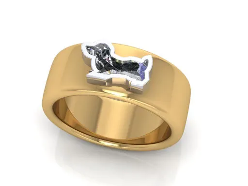 Dachshund Bubby Pinky Ring sold by Stoned Fine Jewelry