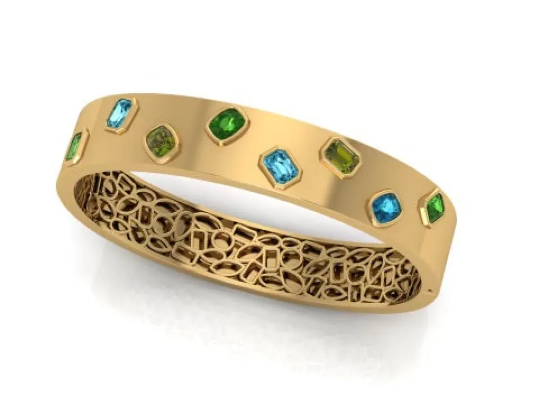 Ombré Sapphire Bubby Bangle sold by Stoned Fine Jewelry