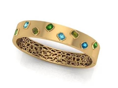 Ombré Sapphire Bubby Bangle sold by Stoned Fine Jewelry