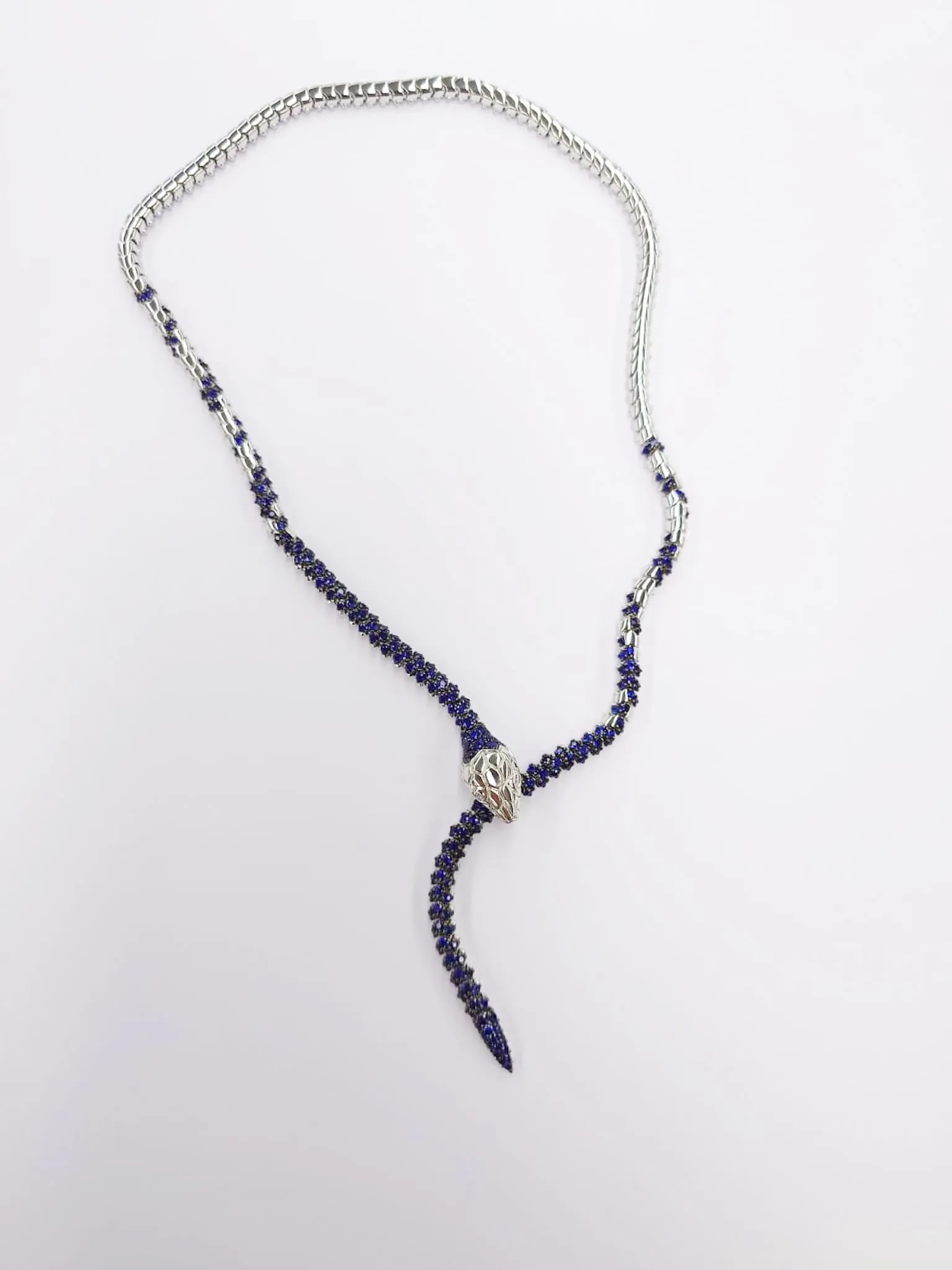 Nouveau Sapphire Serpent Lariat sold by Stoned Fine Jewelry product image thumbnail 3