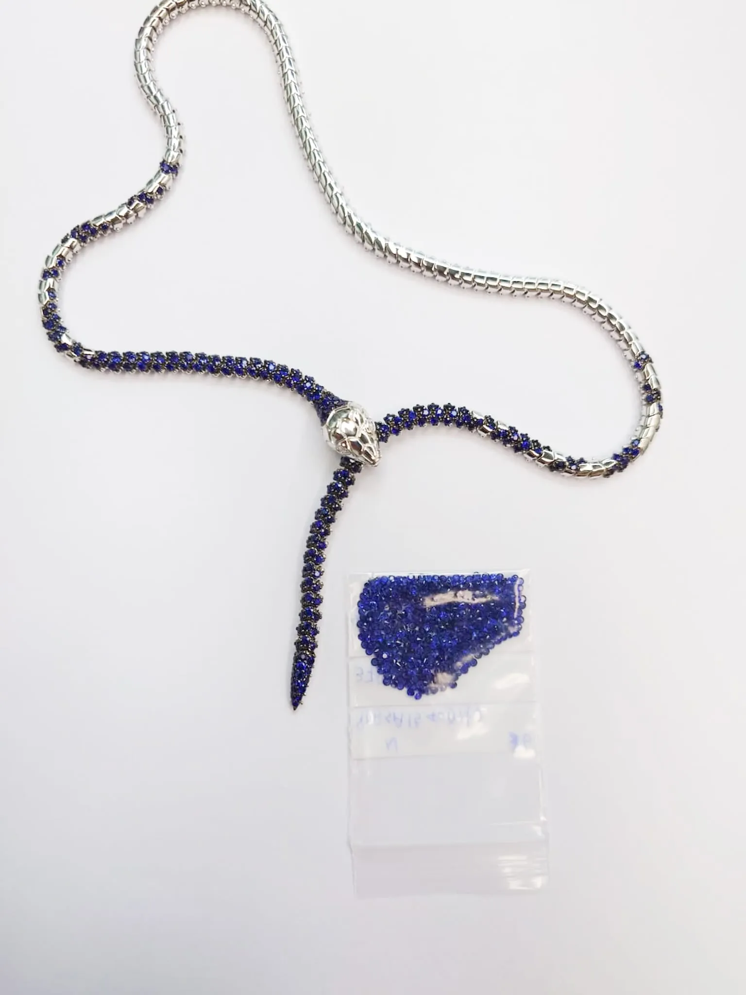 Nouveau Sapphire Serpent Lariat sold by Stoned Fine Jewelry product image thumbnail 4