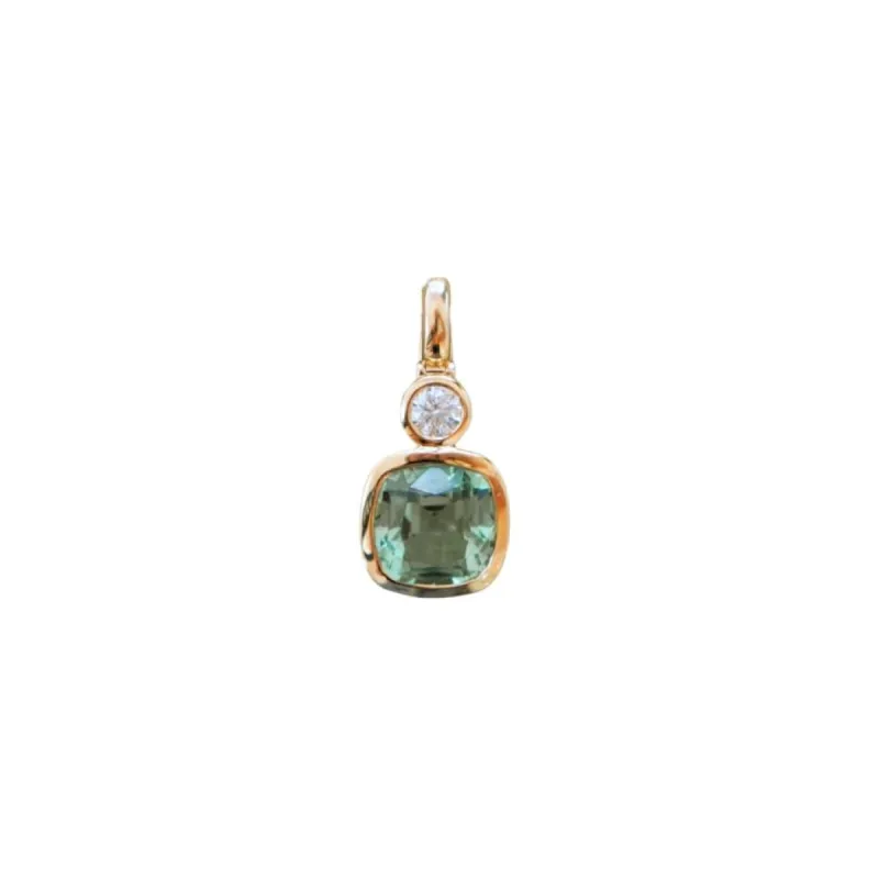 Mint Tourmaline Verdant Pendant sold by Stoned Fine Jewelry