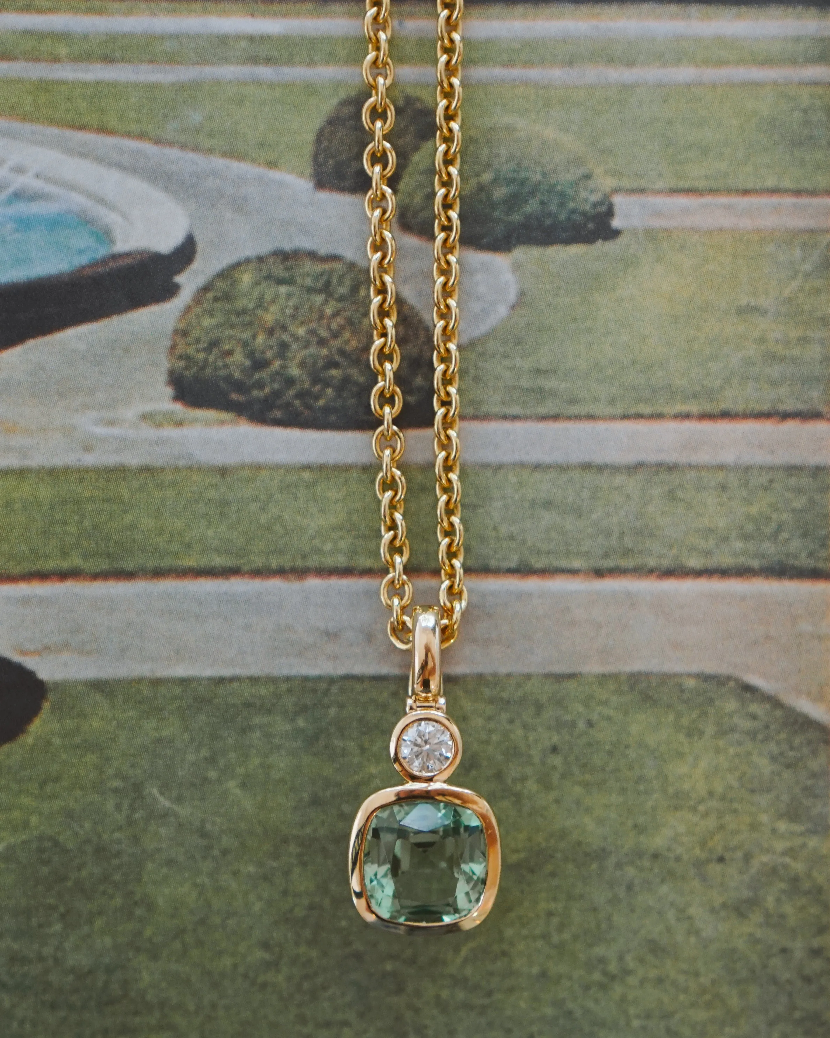 Mint Tourmaline Verdant Pendant sold by Stoned Fine Jewelry product image thumbnail 2