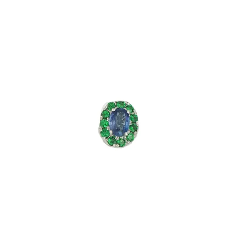 Petite Bud in Green & Blue sold by Stoned Fine Jewelry