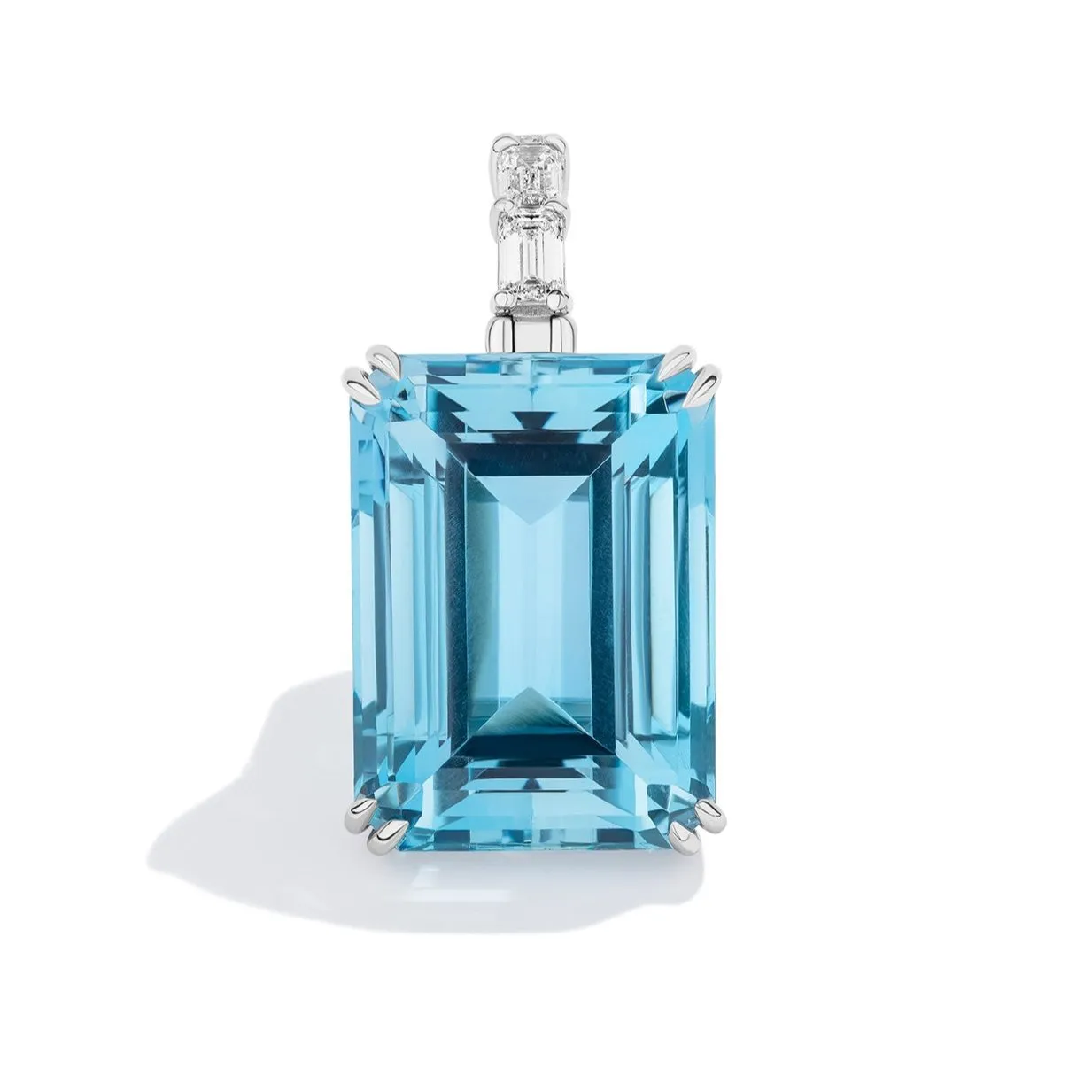 Brazilian Aquamarine Trinity Pendant sold by Stoned Fine Jewelry product image thumbnail 2