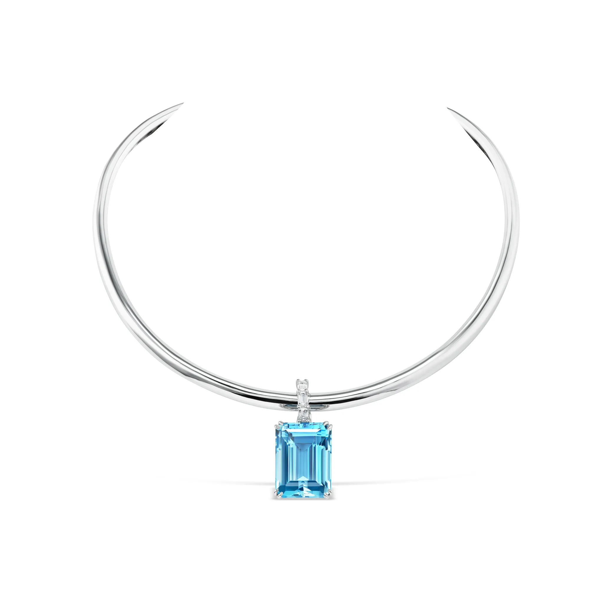 Brazilian Aquamarine Trinity Pendant sold by Stoned Fine Jewelry product image thumbnail 3