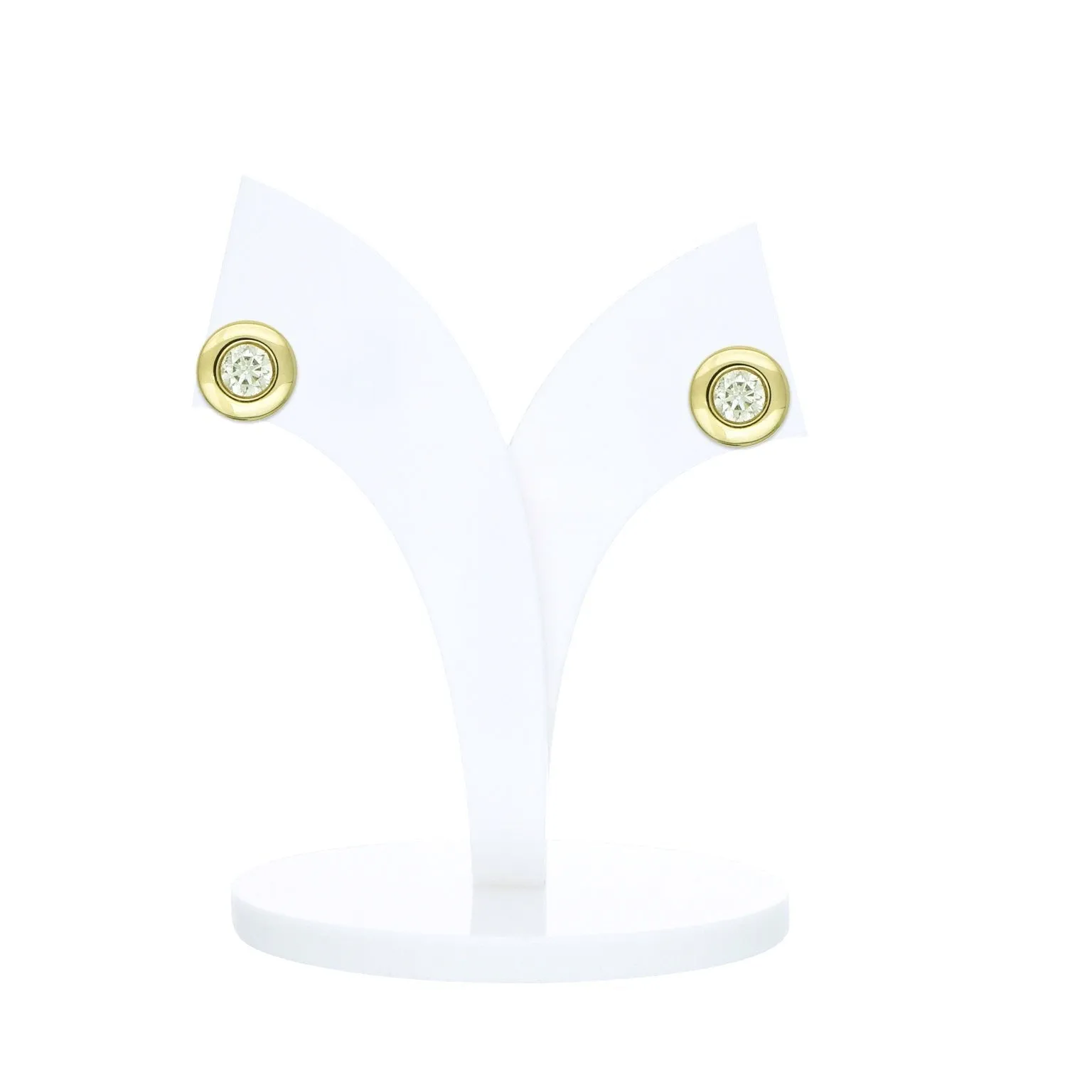 Bezel Set Diamond Stud sold by Stoned Fine Jewelry