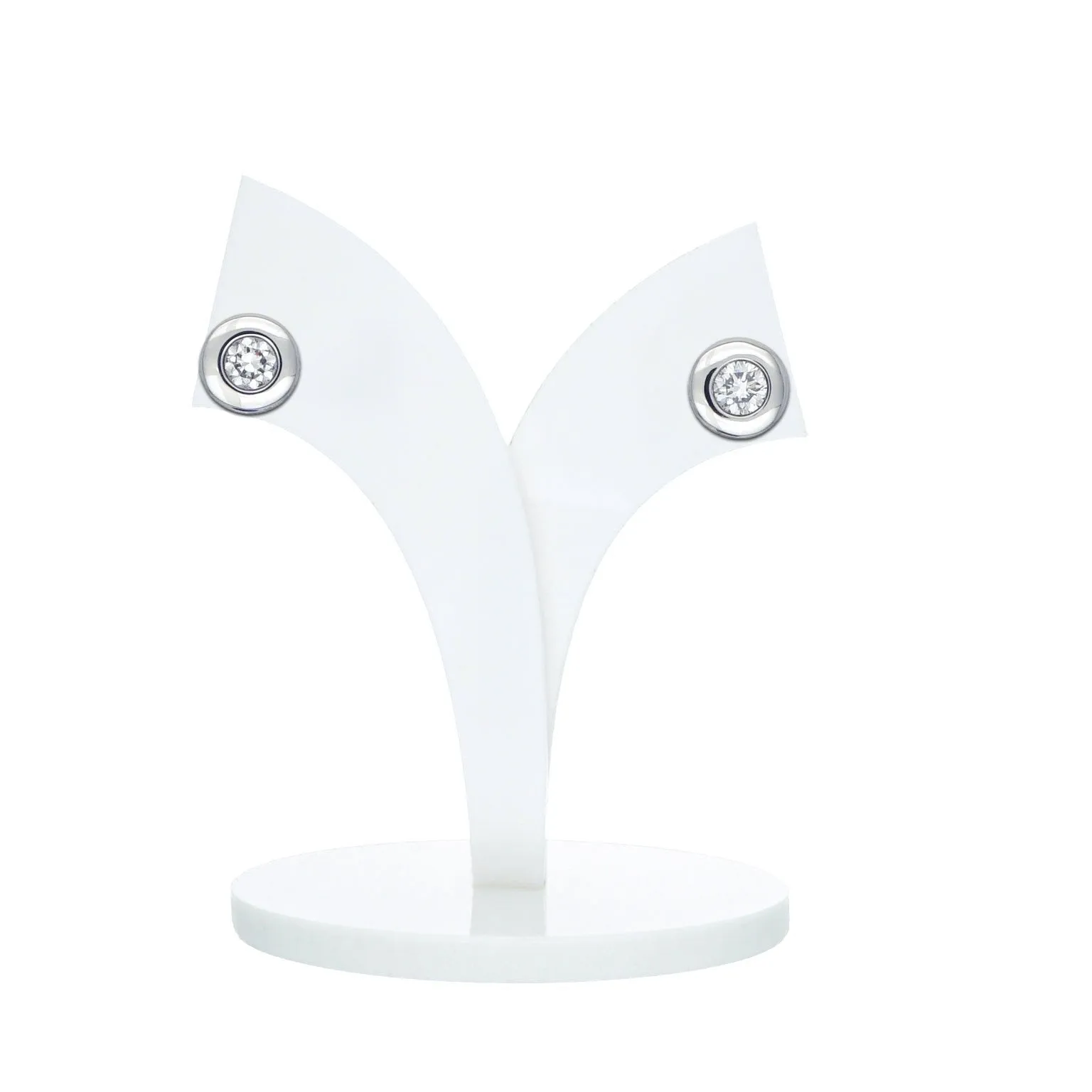 Bezel Set Diamond Stud sold by Stoned Fine Jewelry product image thumbnail 2