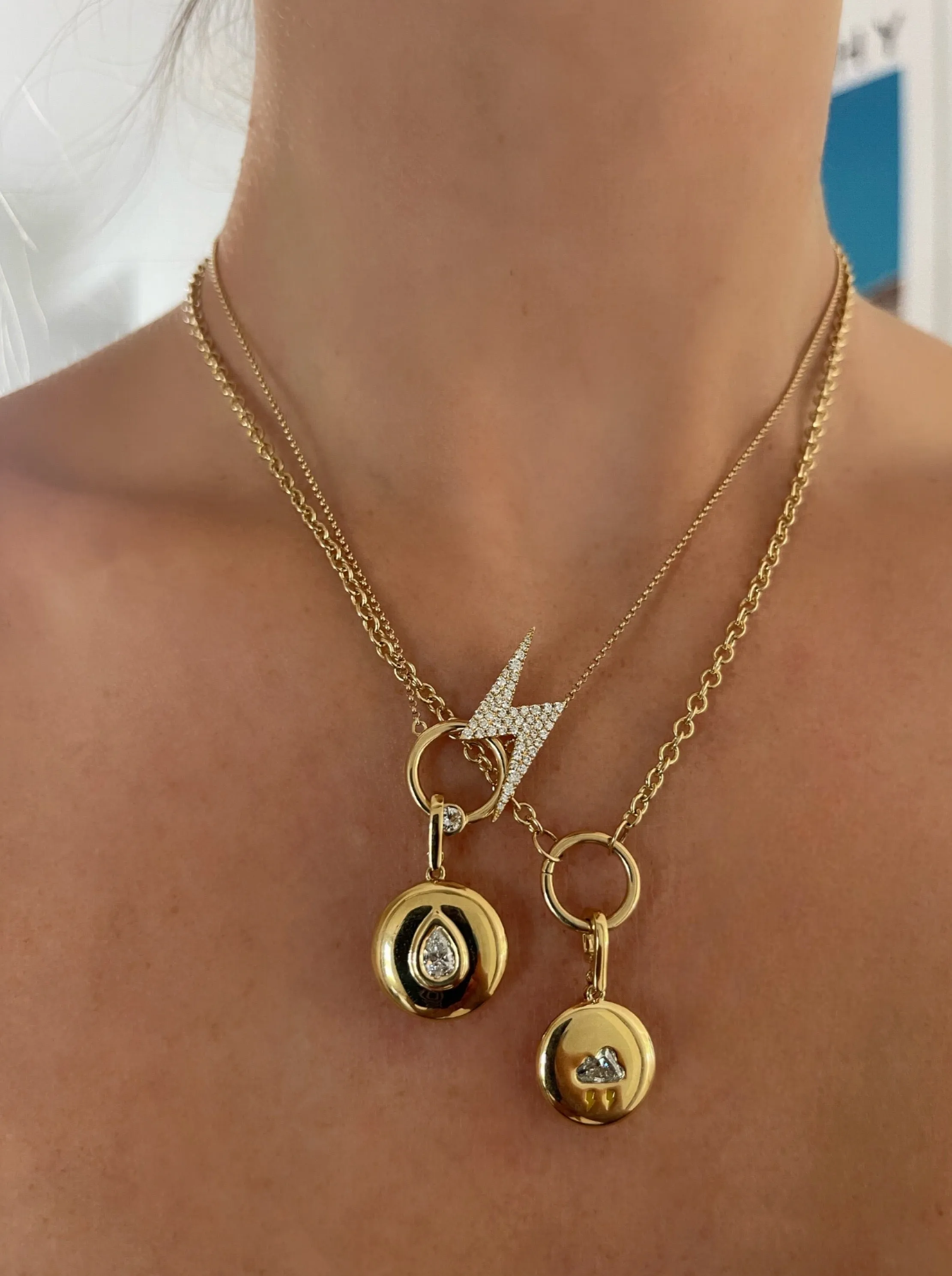 Raindrop Saucer Charm sold by Stoned Fine Jewelry product image thumbnail 3