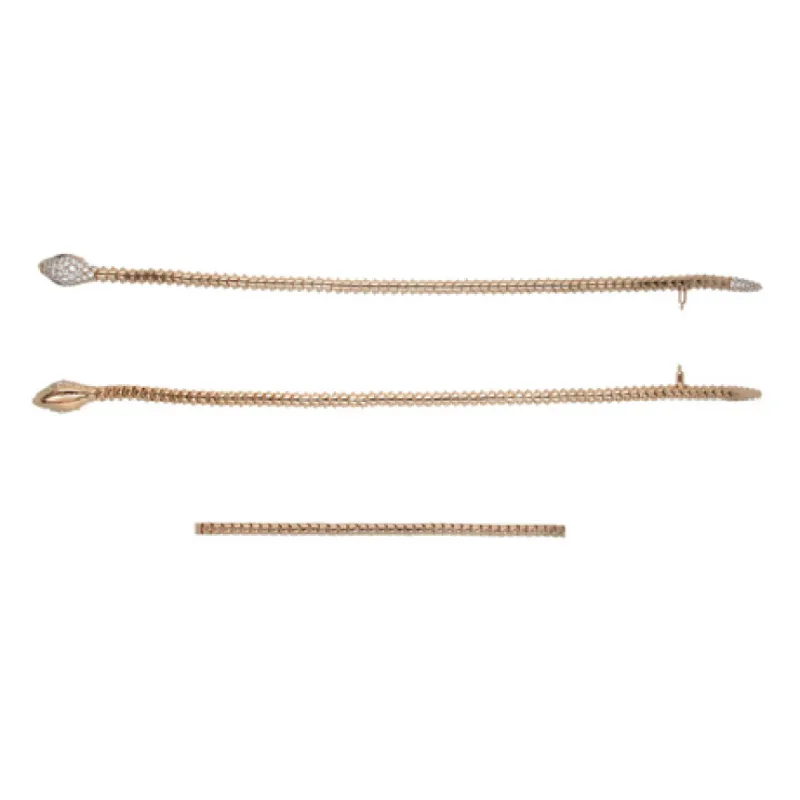 Diamond Head & Rattler Bracelet made by Stoned Fine Jewelry