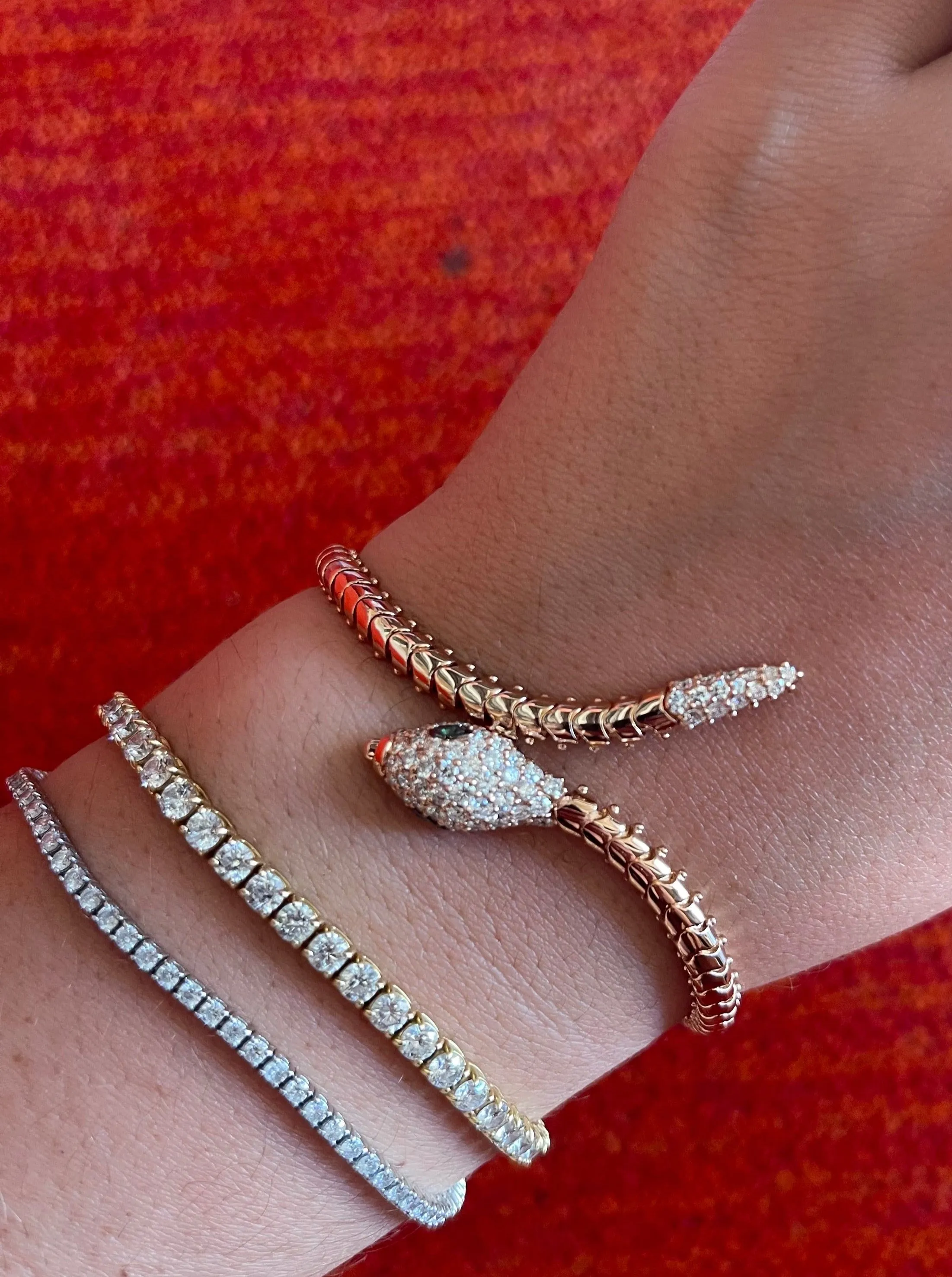 Diamond Head & Rattler Bracelet sold by Stoned Fine Jewelry product image thumbnail 2