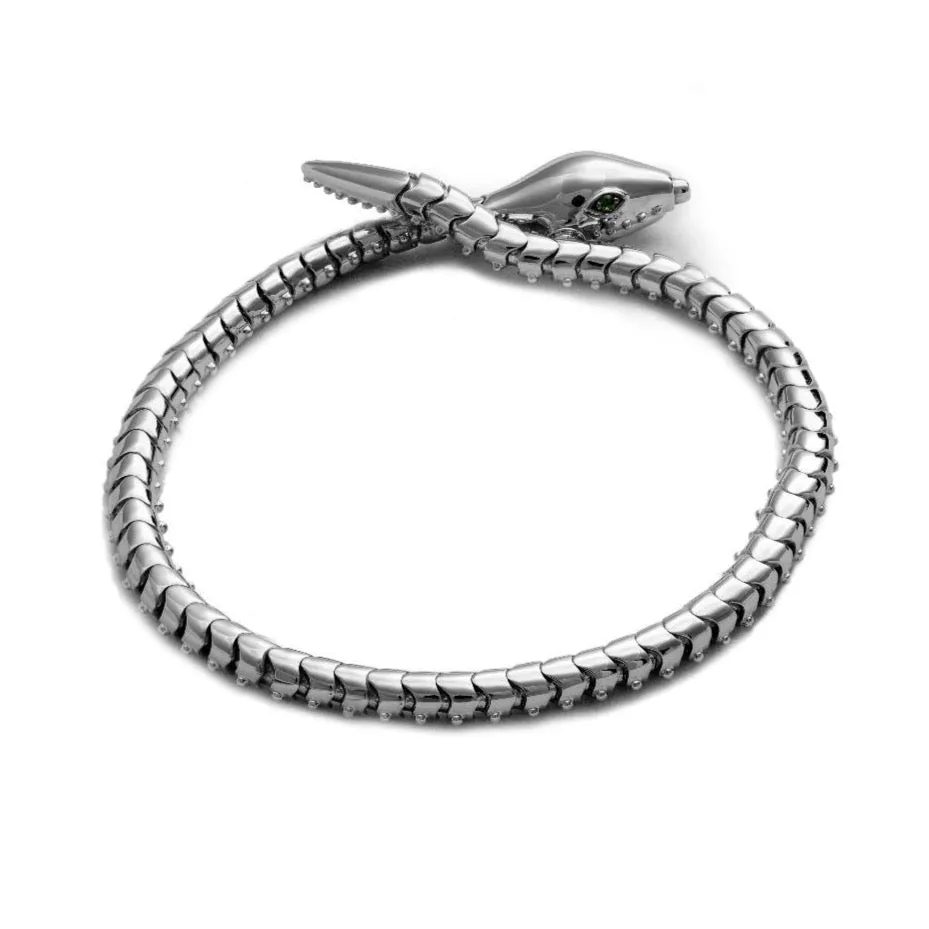 Solid Gold Serpent Bracelet sold by Stoned Fine Jewelry product image thumbnail 2