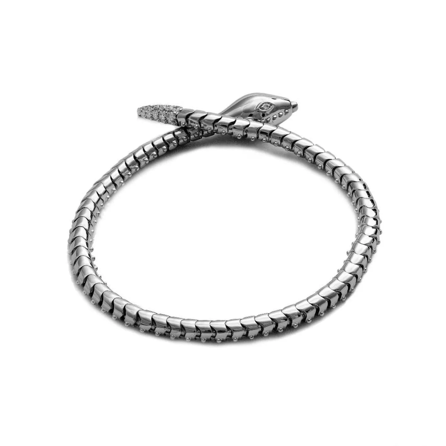 Diamond Eyes & Rattler Serpent Bracelet sold by Stoned Fine Jewelry product image thumbnail 2