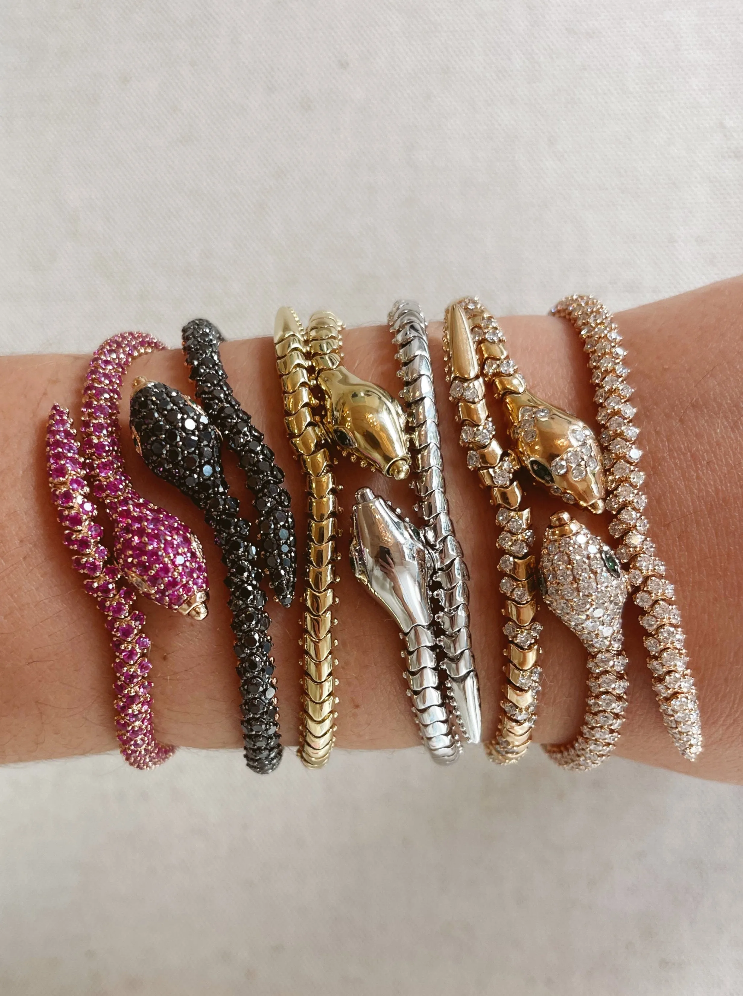 Diamond Eyes & Rattler Serpent Bracelet sold by Stoned Fine Jewelry product image thumbnail 4