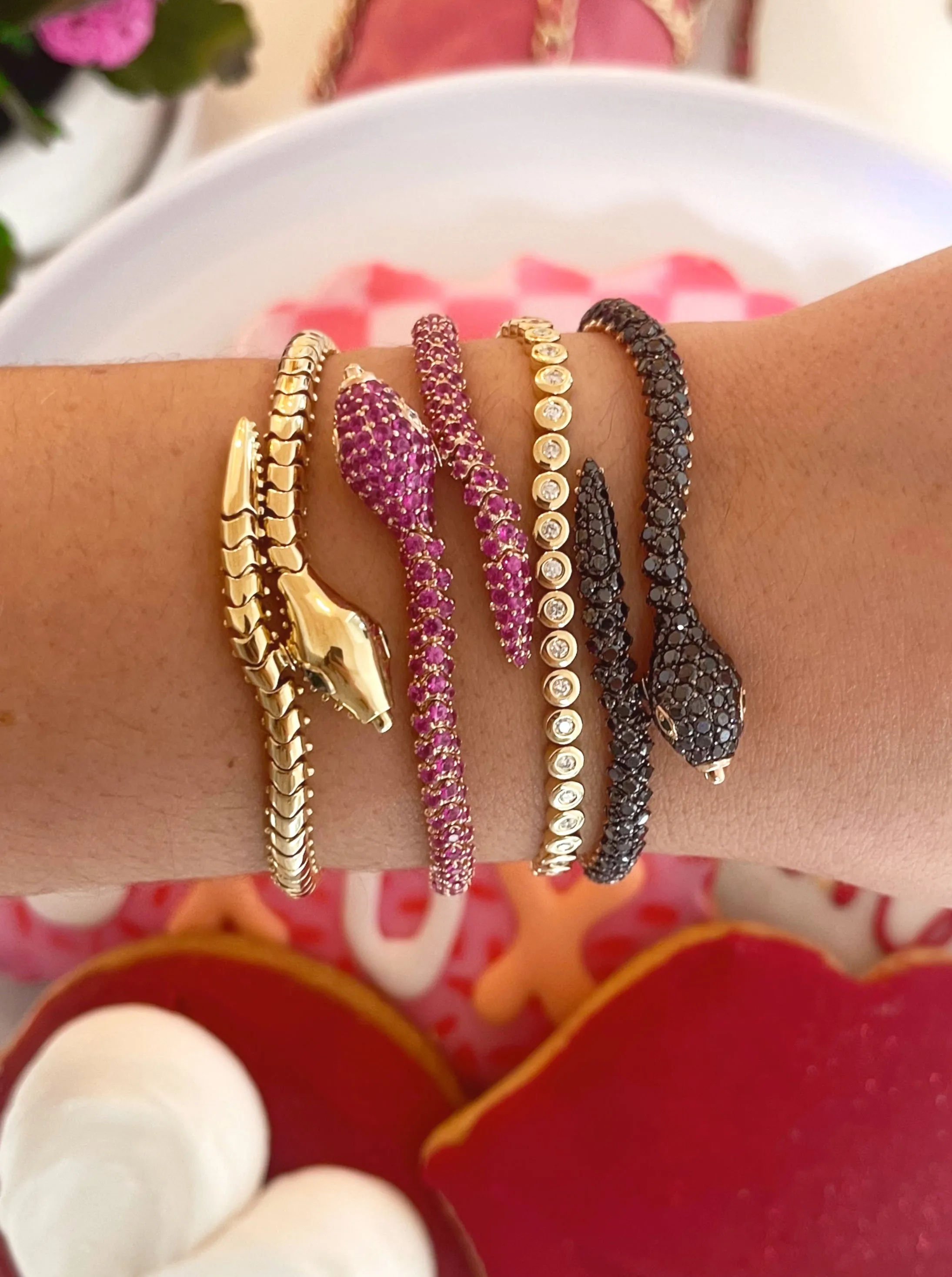 Black Diamond Serpent Bracelet sold by Stoned Fine Jewelry product image thumbnail 5