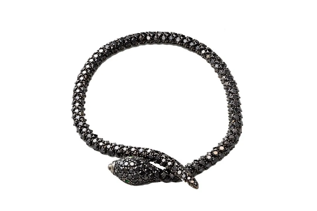 Black Diamond Serpent Bracelet sold by Stoned Fine Jewelry