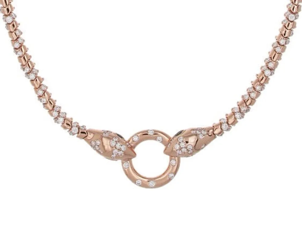 *NEW* Double Serpent Necklace made by Stoned Fine Jewelry