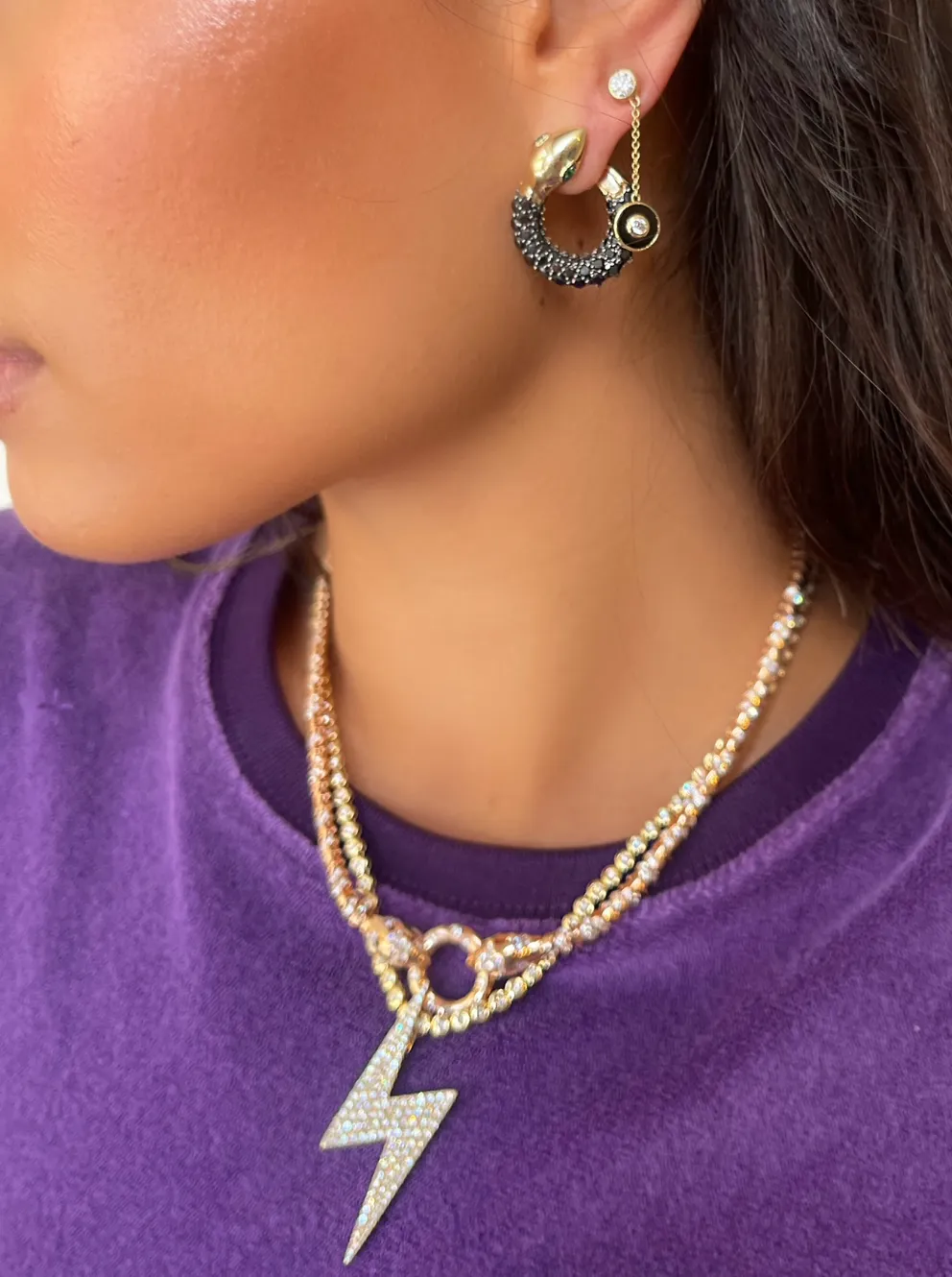 *NEW* Double Serpent Necklace sold by Stoned Fine Jewelry product image thumbnail 3