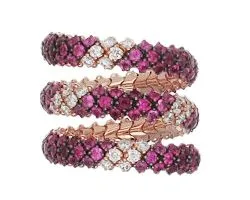 Hot Pink Serpentina Skin Ring sold by Stoned Fine Jewelry