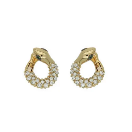 Coiled Serpent Earrings sold by Stoned Fine Jewelry