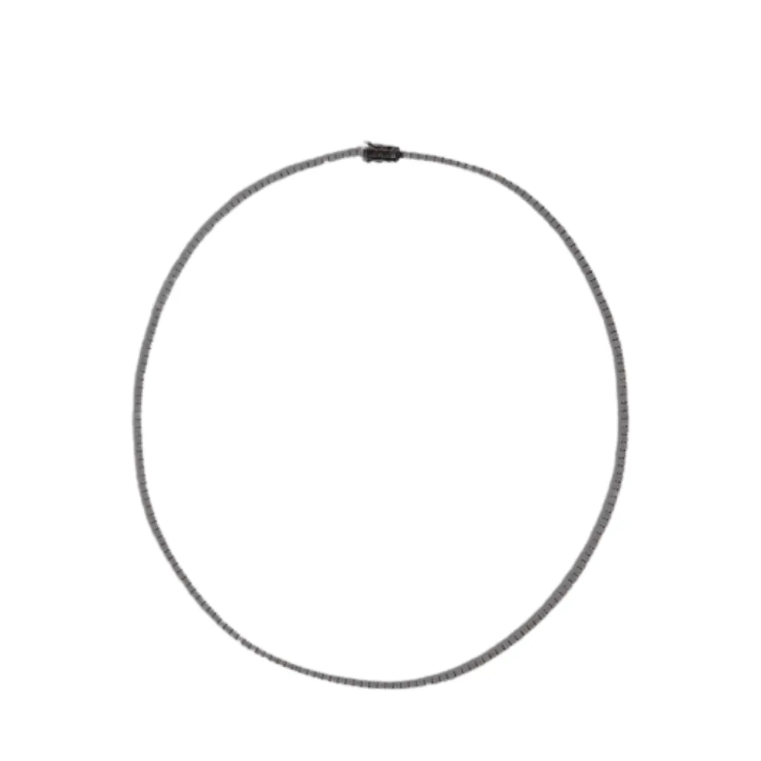 Bolt Black Diamond Tennis Necklace sold by Stoned Fine Jewelry