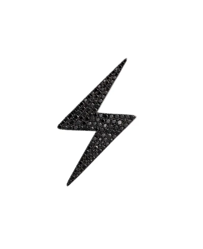 Black Diamond Lightening Bolt made by Stoned Fine Jewelry