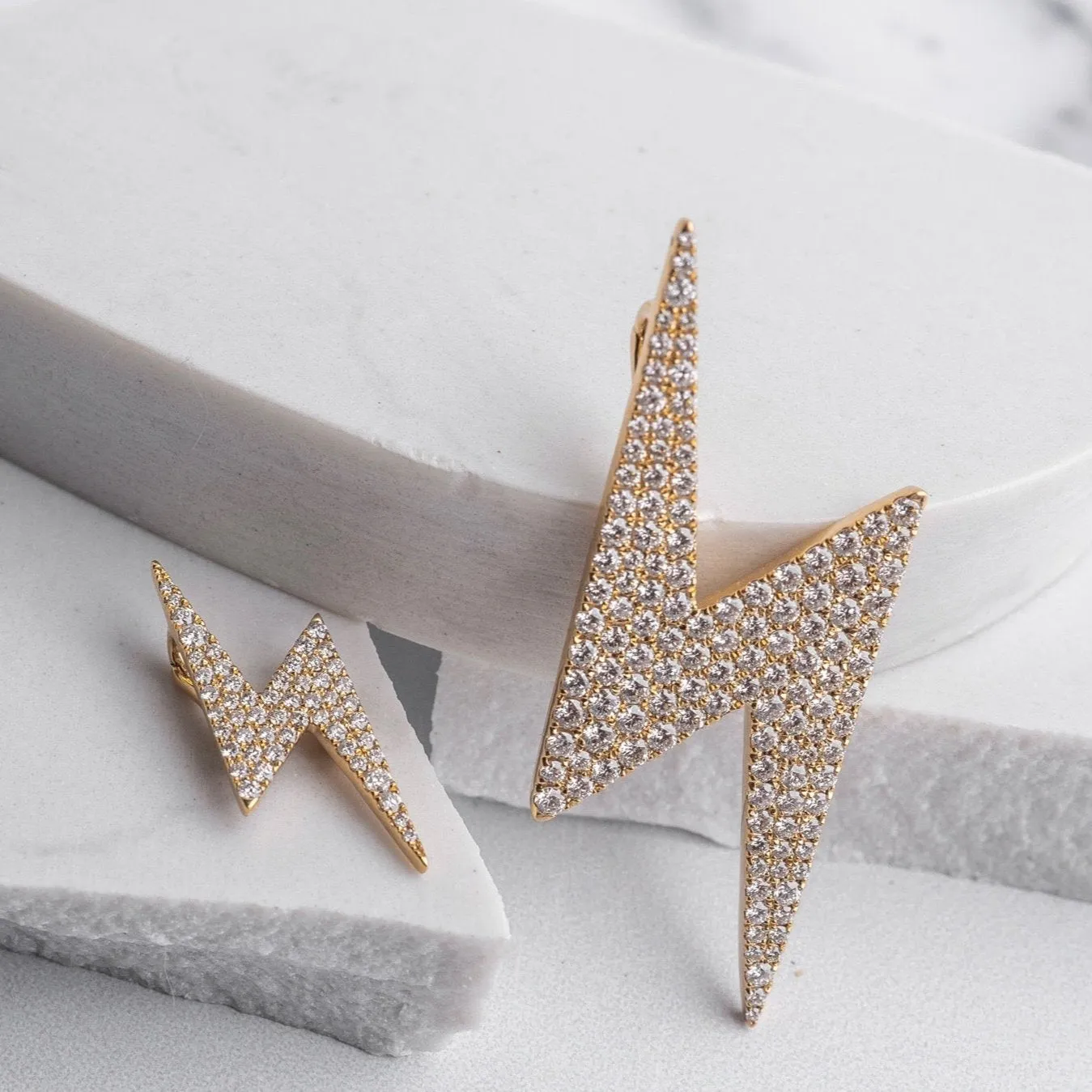 Full Diamond Lightening Bolt sold by Stoned Fine Jewelry product image thumbnail 4