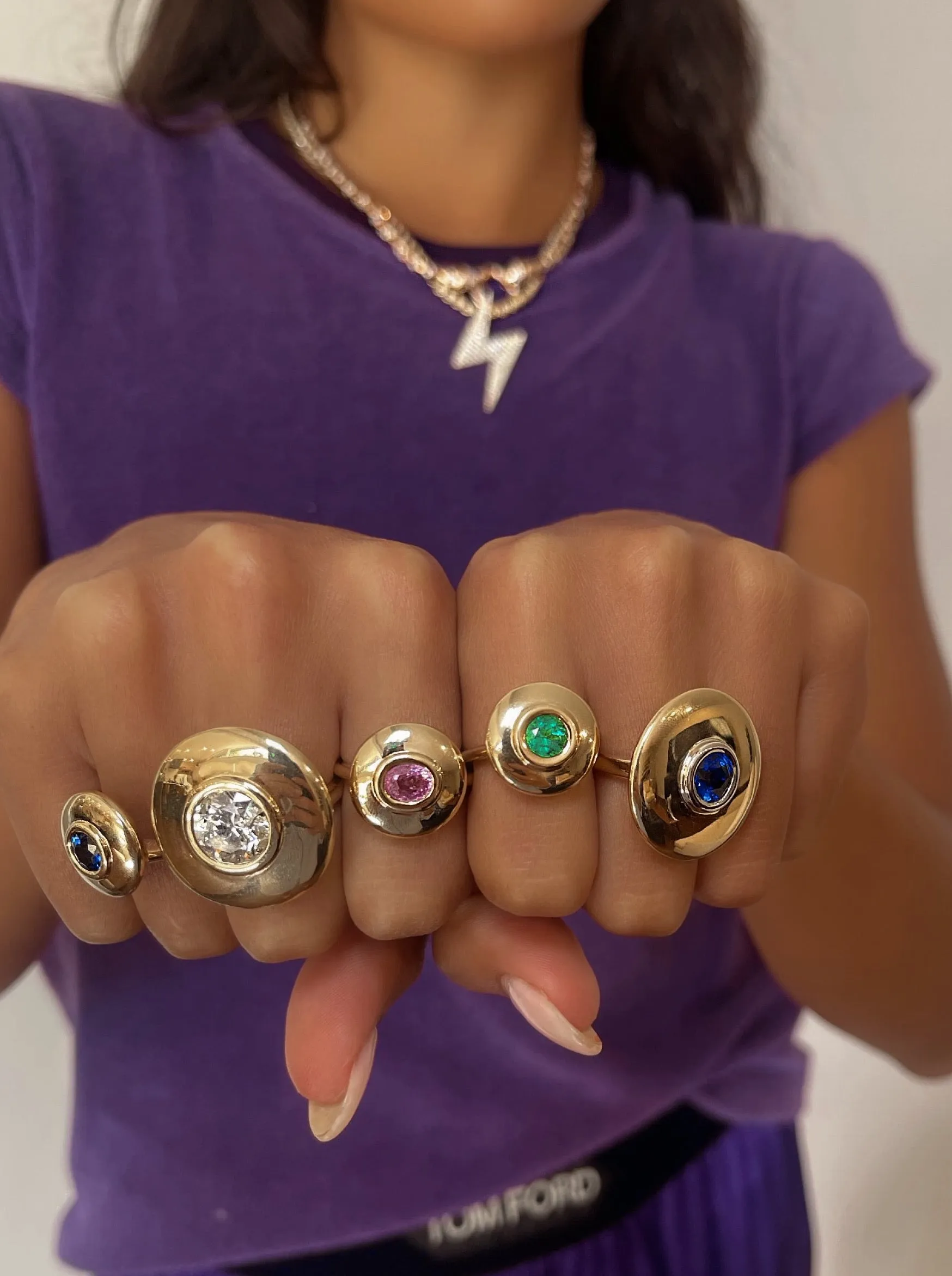 Skylight Starburst Saucer Ring sold by Stoned Fine Jewelry product image thumbnail 4