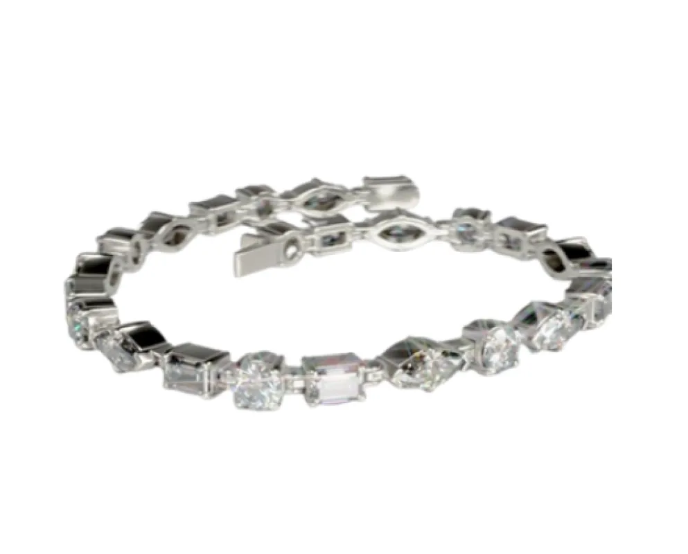 GIA Certified Mixed Shape Diamond Bracelet made by Stoned Fine Jewelry