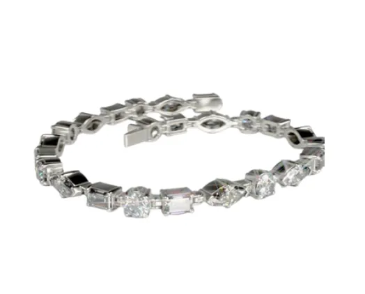 GIA Certified Mixed Shape Diamond Bracelet sold by Stoned Fine Jewelry