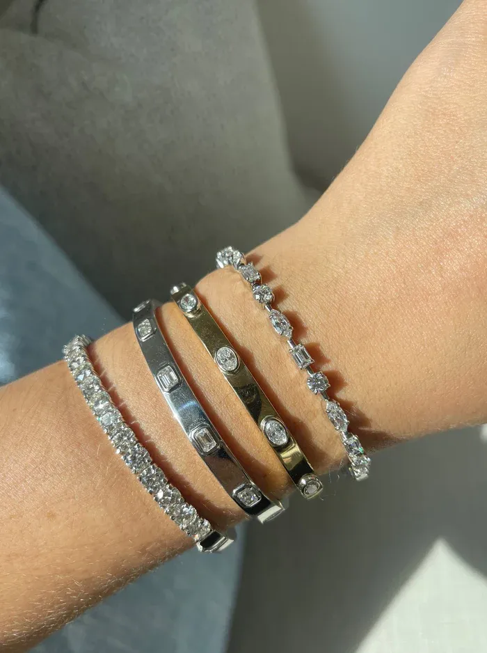 GIA Certified Mixed Shape Diamond Bracelet sold by Stoned Fine Jewelry product image thumbnail 2