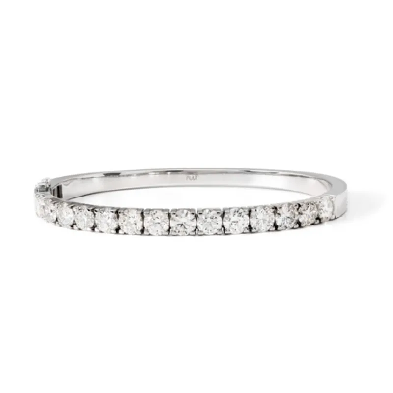 GIA Certified Round Diamond Bangle made by Stoned Fine Jewelry