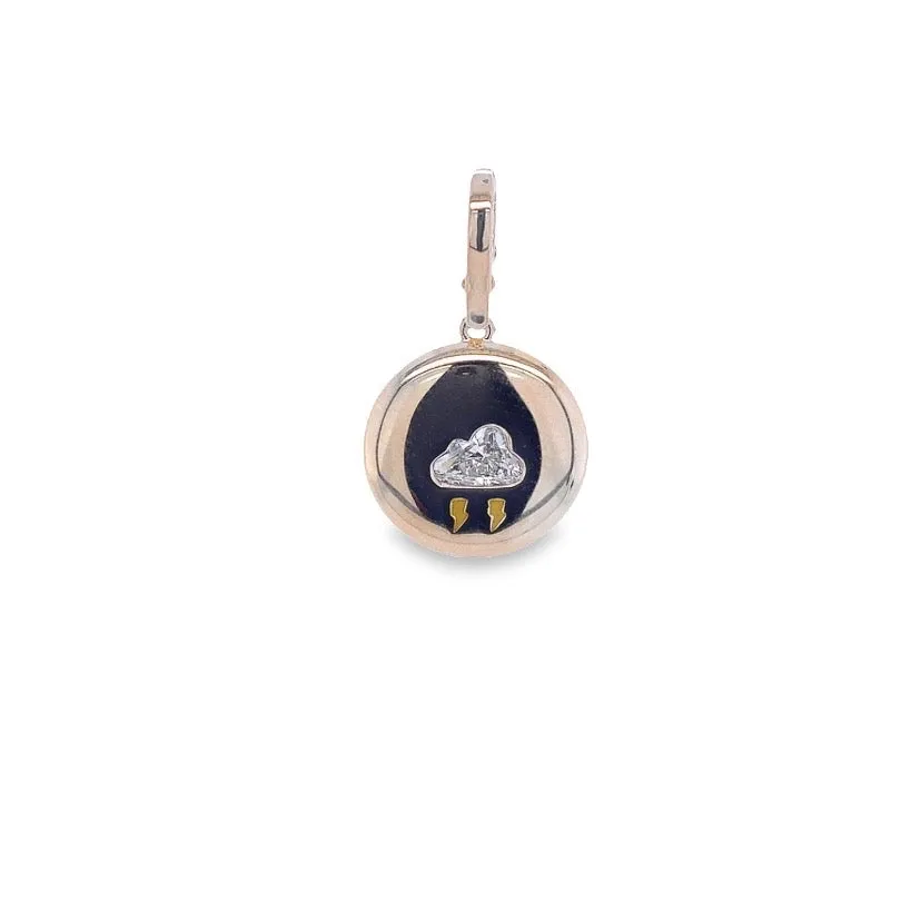 Thundercloud Diamond Saucer Pendant sold by Stoned Fine Jewelry