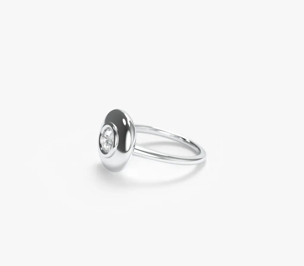 Classic Diamond Saucer Ring sold by Stoned Fine Jewelry product image thumbnail 3