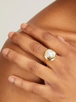 Classic Diamond Saucer Ring sold by Stoned Fine Jewelry product image thumbnail 4