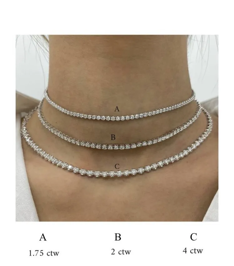 Diamond Tennis Choker sold by Stoned Fine Jewelry product image thumbnail 4