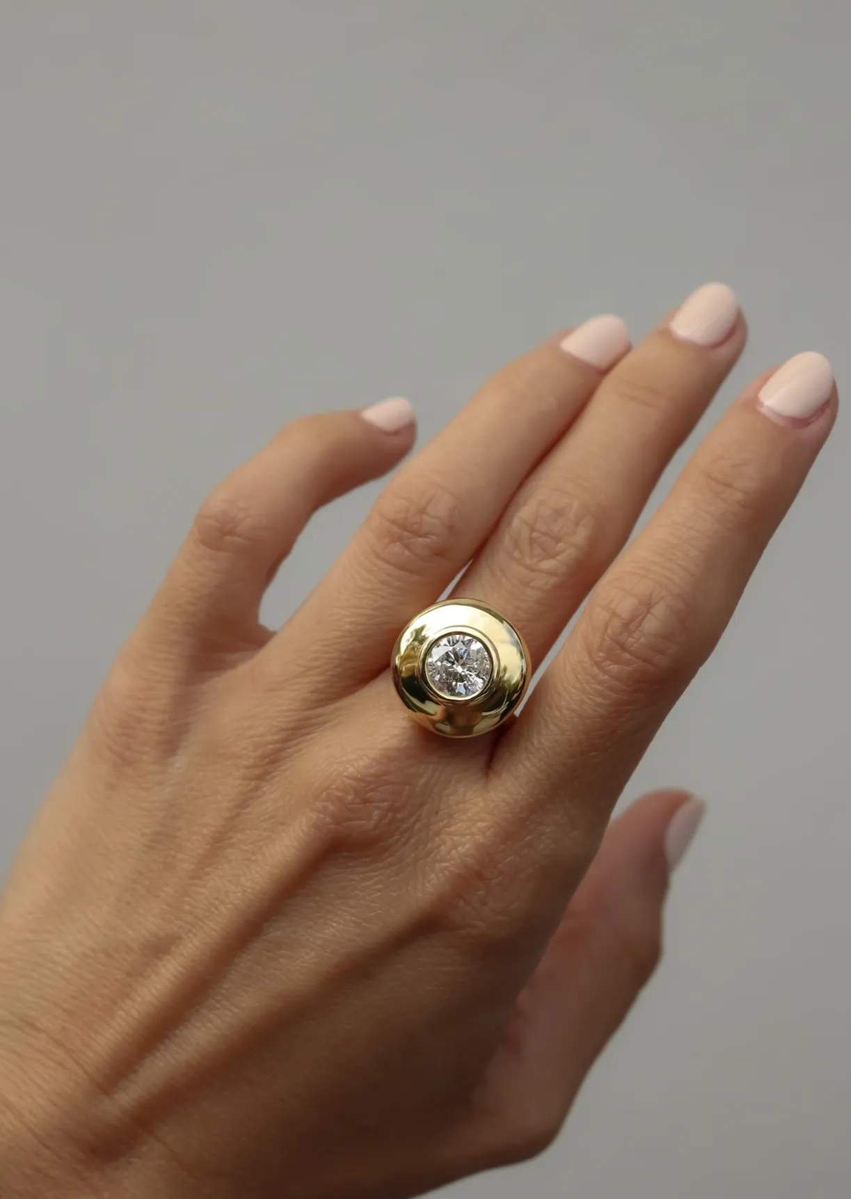 Classic Diamond Saucer Ring sold by Stoned Fine Jewelry product image thumbnail 3