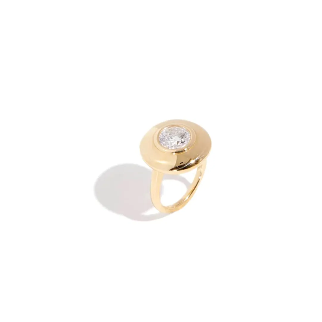 Classic Diamond Saucer Ring sold by Stoned Fine Jewelry product image thumbnail 2