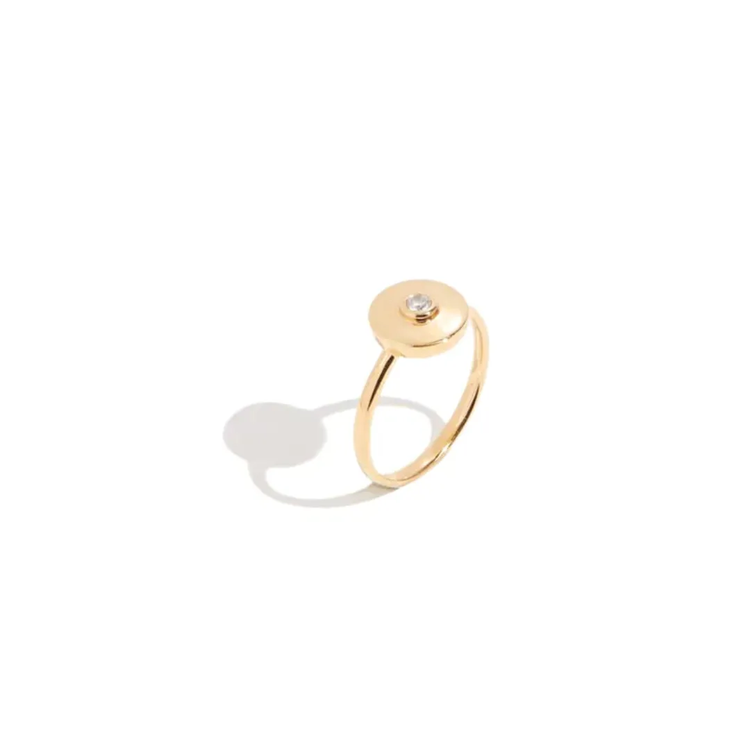 Mini Saucer Ring sold by Stoned Fine Jewelry product image thumbnail 2