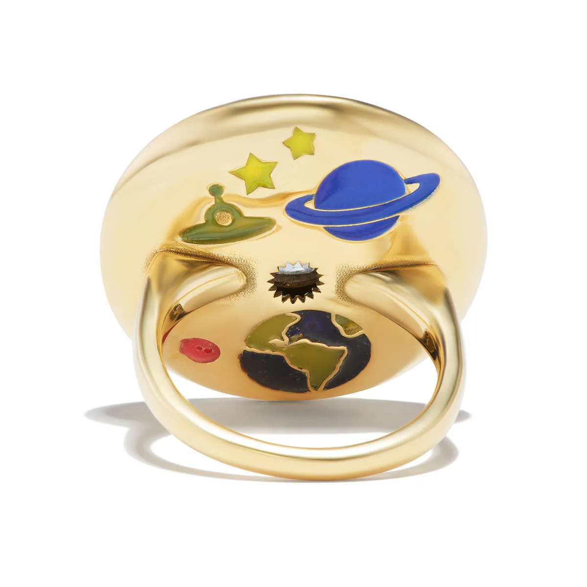Two-Tone Galaxy Saucer Ring sold by Stoned Fine Jewelry product image thumbnail 2