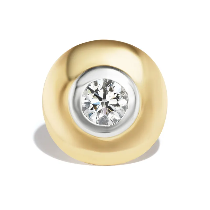 Two-Tone Galaxy Saucer Ring sold by Stoned Fine Jewelry