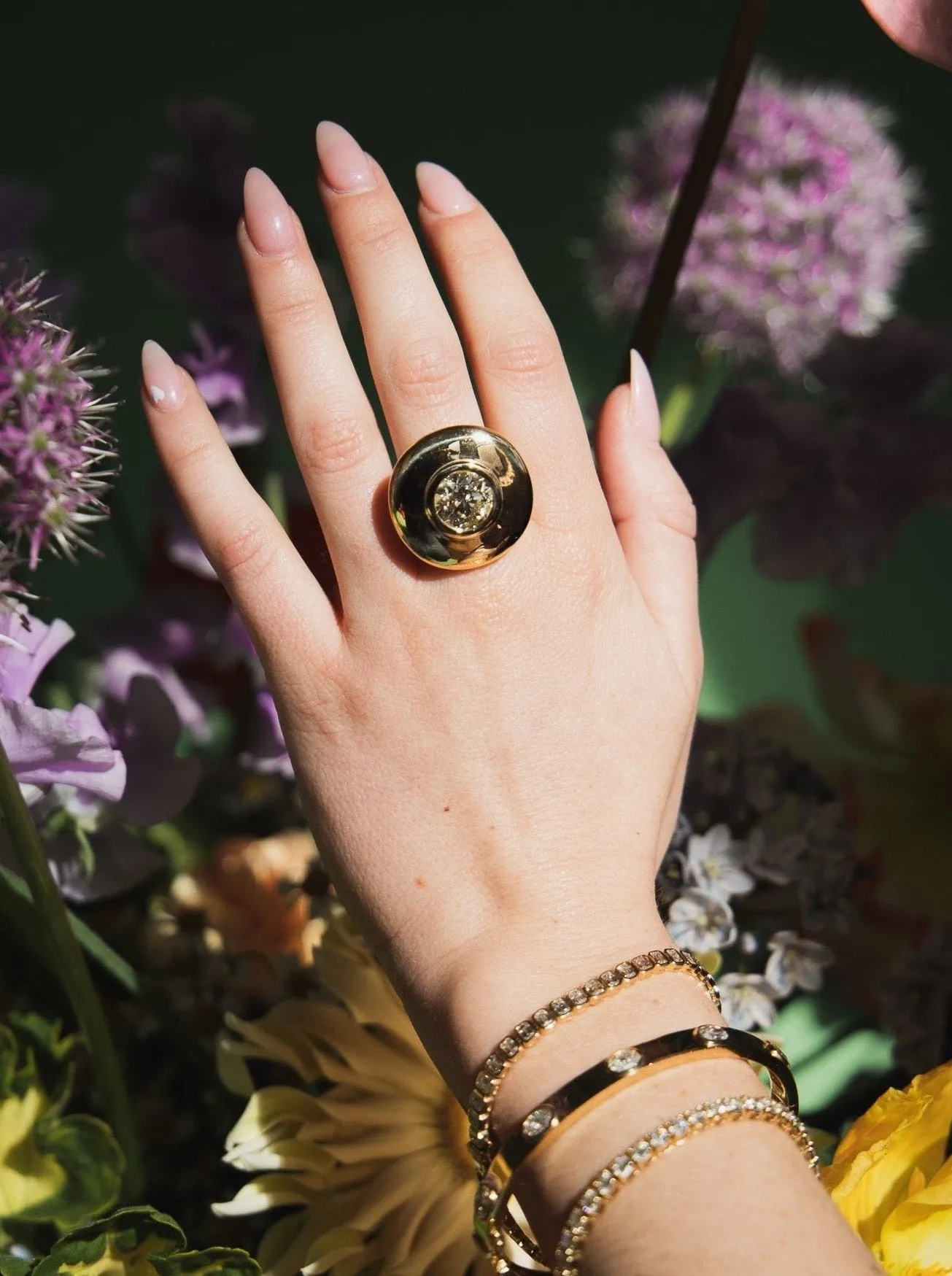 Mega Saucer Ring sold by Stoned Fine Jewelry product image thumbnail 3