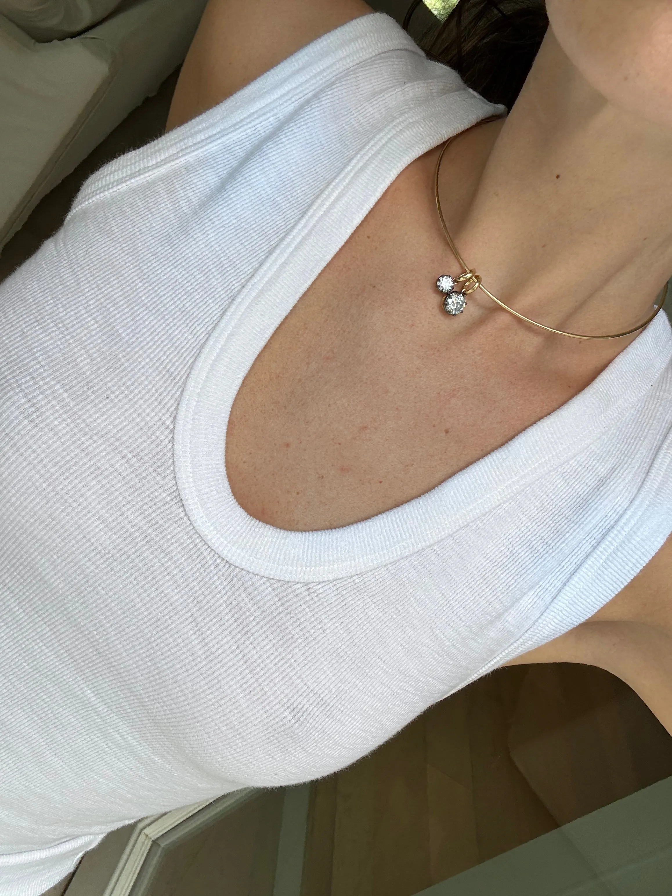 Collet Set 2 Carat Round Diamond Charm sold by Stoned Fine Jewelry product image thumbnail 4