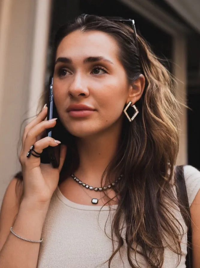 Black Onyx Jubilee Mixed Shape Diamond Necklace sold by Stoned Fine Jewelry product image thumbnail 3