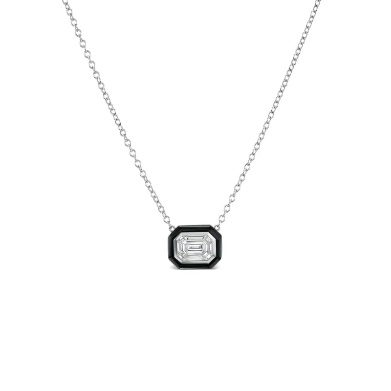 Jubilee Emerald Cut Pendant made by Stoned Fine Jewelry