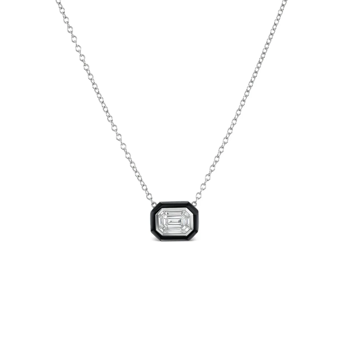 Jubilee Emerald Cut Pendant sold by Stoned Fine Jewelry