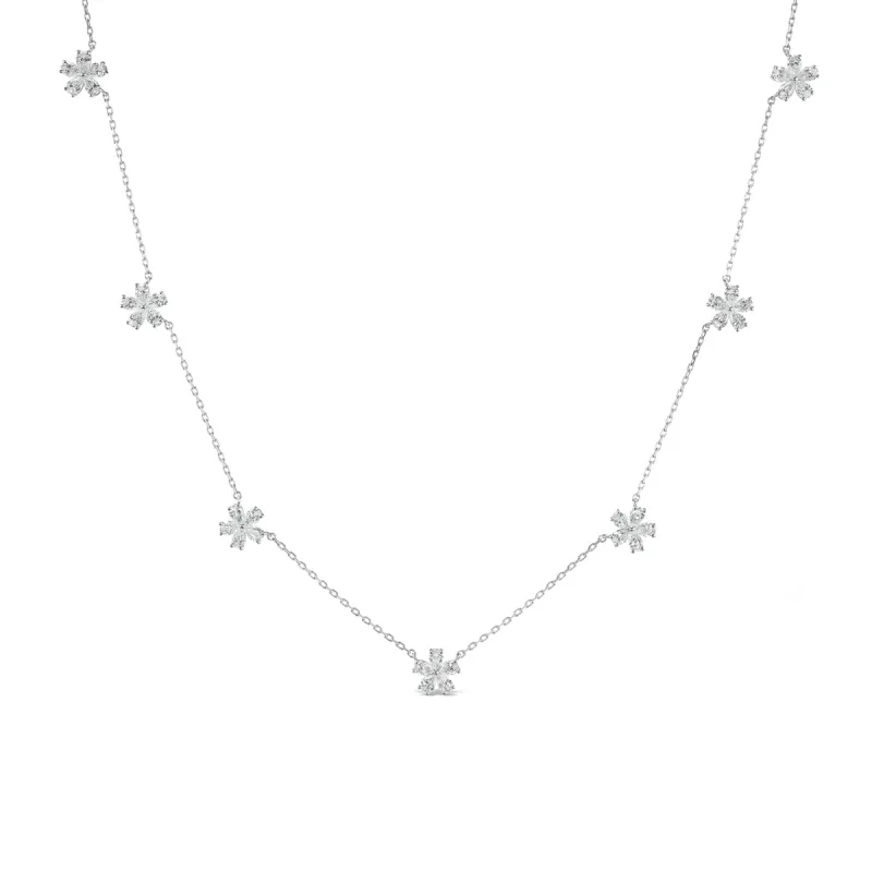 *NEW* Mini 7 Motif Forget-Me-Not Diamond Necklace sold by Stoned Fine Jewelry