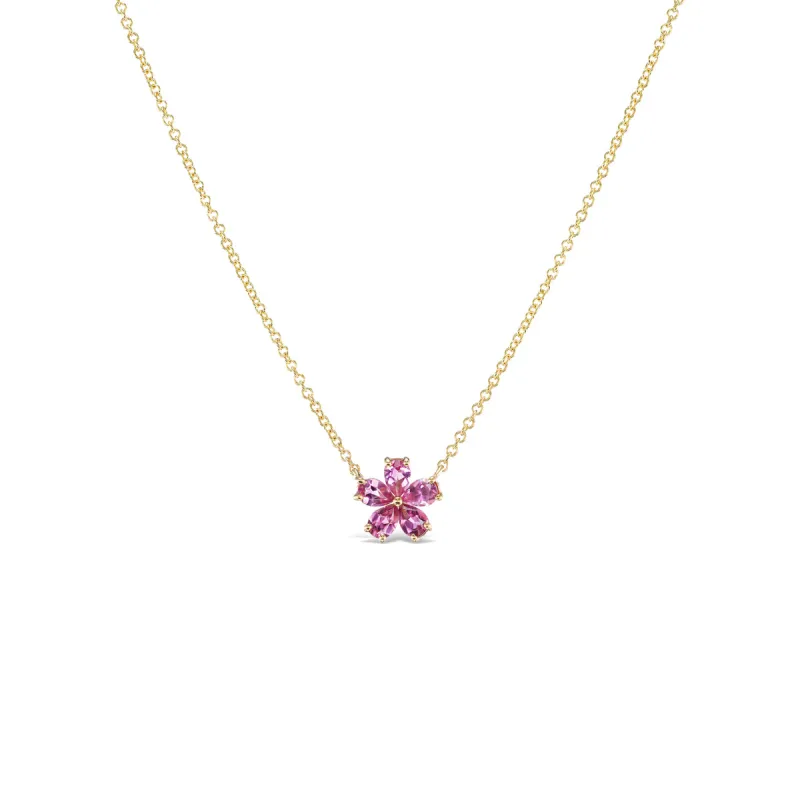 *NEW* Mini Forget-Me-Not Pink Tourmaline Necklace sold by Stoned Fine Jewelry